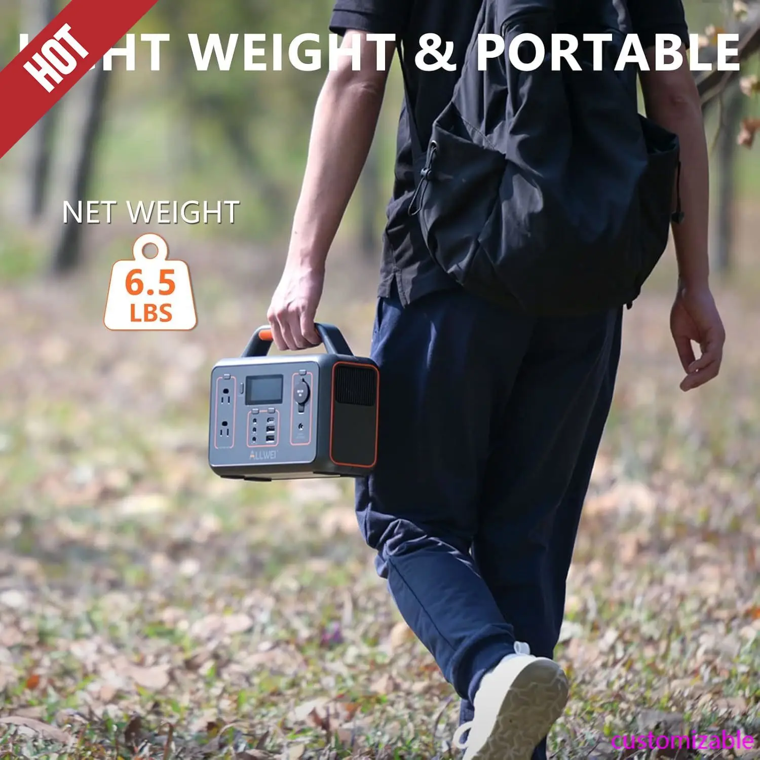 

Portable Power Station 300W, 280Wh Solar Generator with 110V Pure Sine Wave AC Outlet, Backup Lithium Battery Generator
