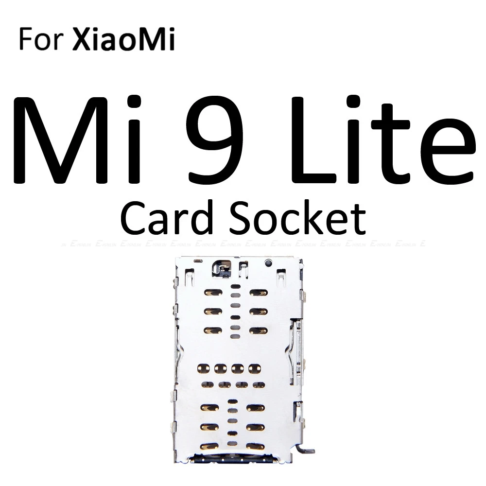 Sim Card Socket Slot Tray Reader Holder Connector Micro SD Adapter Container For XiaoMi Mi 9T 9 Lite SE Replacement Parts