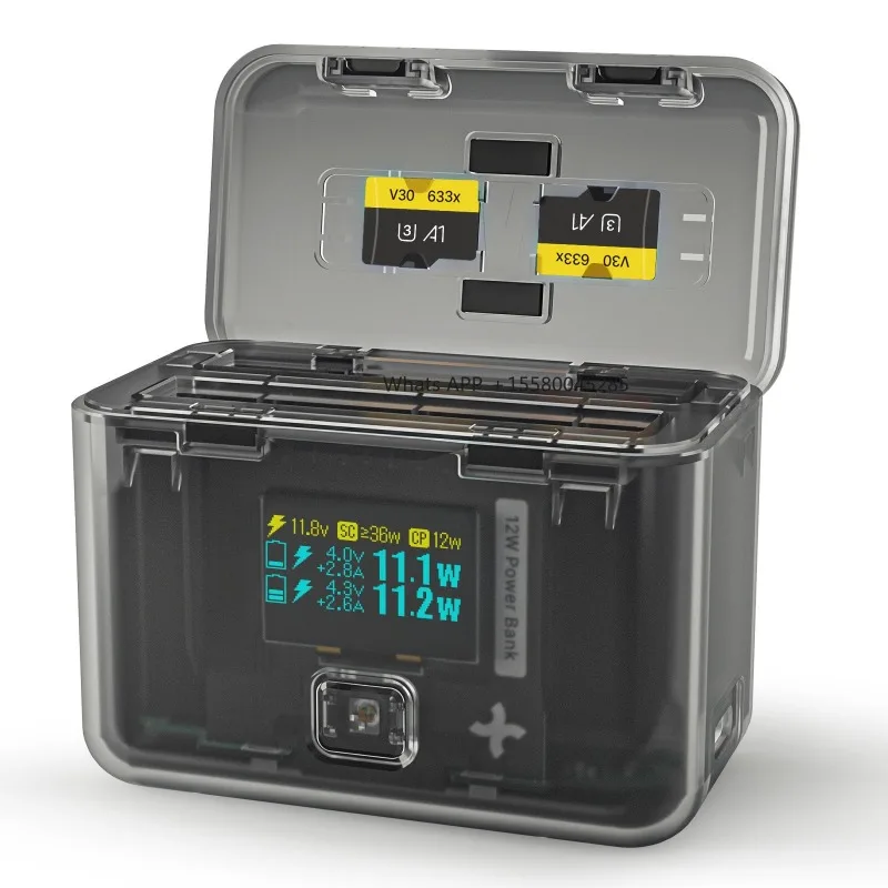 Dual Slot Fast Battery Charger Storage Case Fit For Insta360 X3 X2 Panoramic Camera Bidirectional Charging Box Portable Action