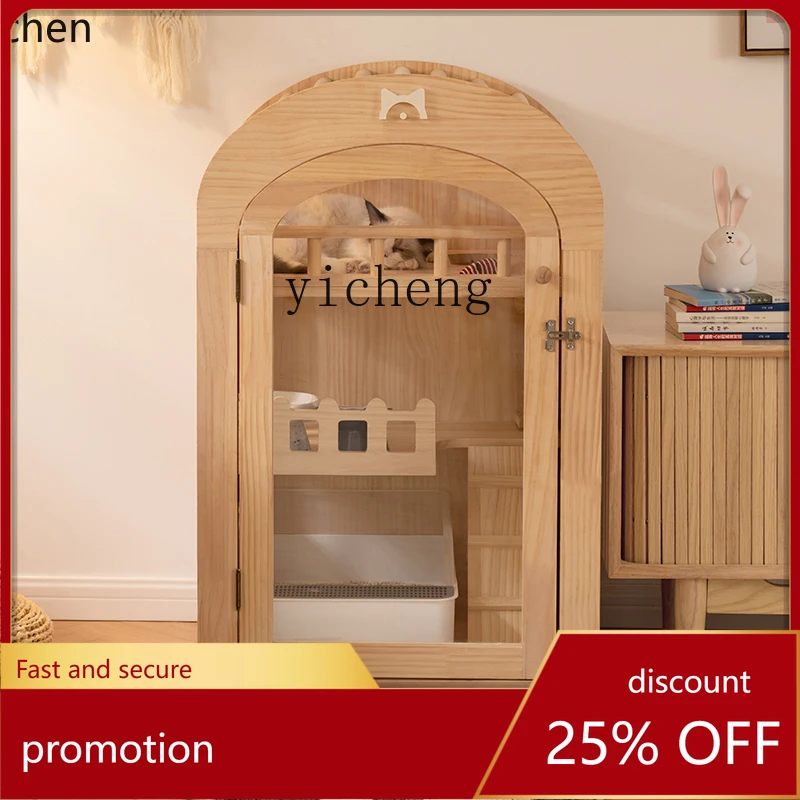 

Клетка для кошек ZNK, двухъярусная, из массива дерева, для дома, маленькая