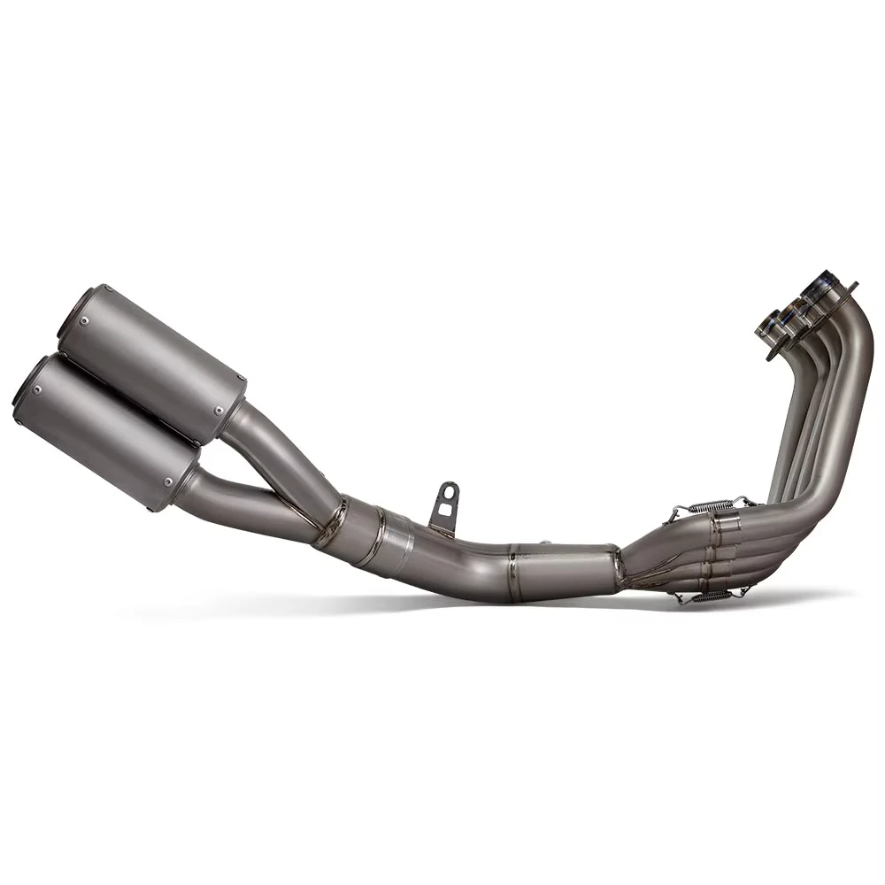 TitaniumMotorcycle Exhaust Full System Manifold Project Slip on Line Muffler For Honda CBR650R CB650R CBR650F CB650F 2014-2023