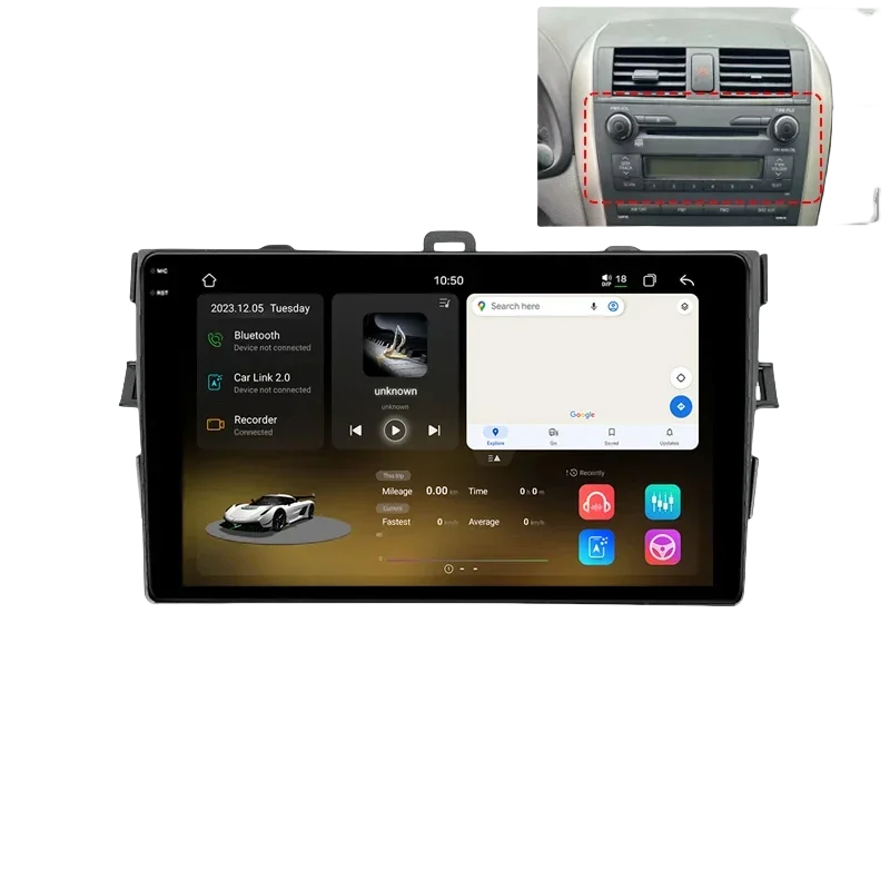 

For Toyota Corolla 10 E140 E150 2006 - 2013 Car Radio Android 13 Multimedia Video Player AI Voice CarPlay Auto Head Unit 4G