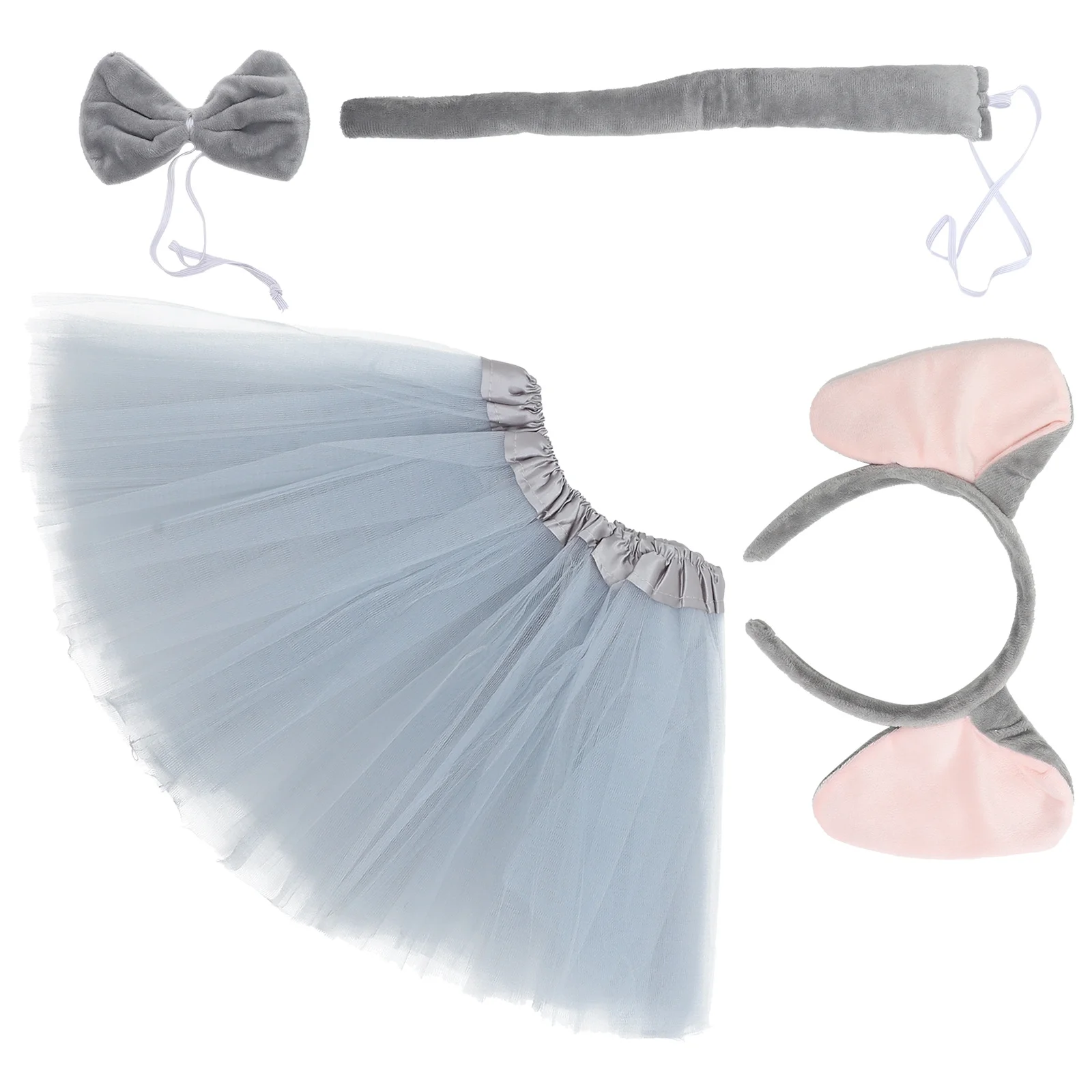 

1 комплект, повязка на голову со слоном и хвостом, галстук-бабочка, костюм-пачка, комплект для Хэллоуина, дня рождения, выпускного фестиваля, тема животного