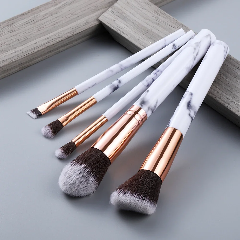 5-15 PCS White Makeup Brush Set, Premium Synthetic Brushes For Powder, Foundation, And Eyeshadow, Professional Cosmetic Tools