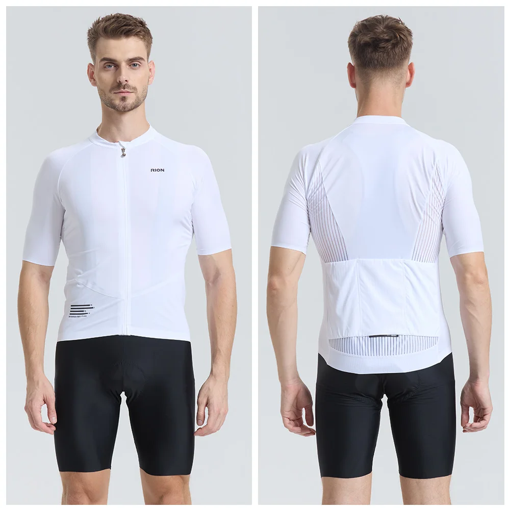 Maglia da ciclismo RION camicie da MTB da uomo Slim Fit Top da bicicletta UPF 50 + camicia da Motocross abbigliamento da bici Pro Team uniforme