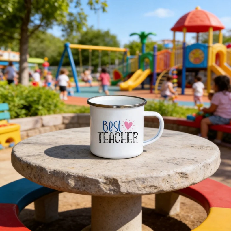 

Funny Cup of Coffee Best Teacher Ever Enamel Mug Rare Cups Mug for Tea Original Mugs Drinkware Beer Travel Cute Unusual Anime