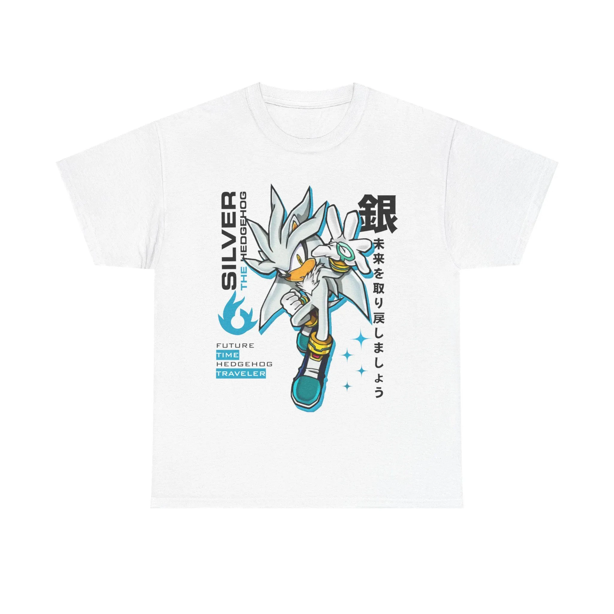 Silver Japanese Anime Graphic Anime Tee Manga Shirt, Anime Shirt Vintage Special T-shirt Men Women High-quality Trendy Clothing