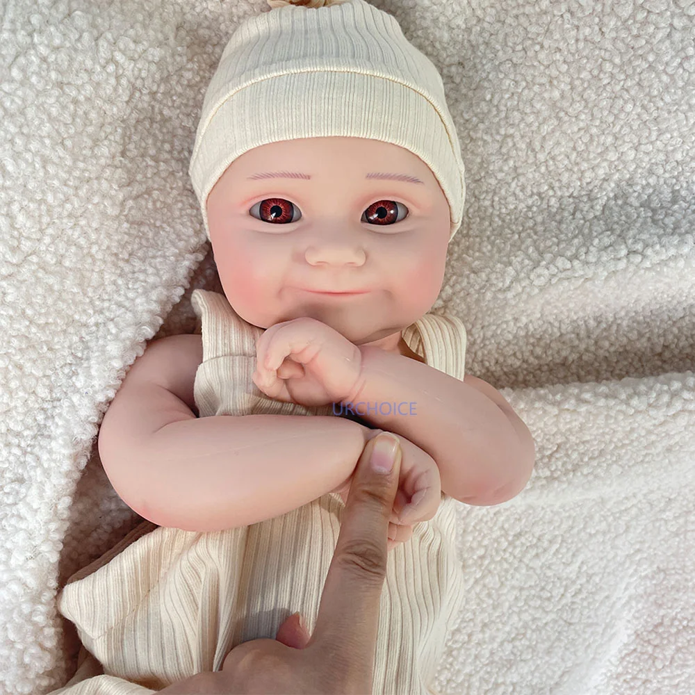 20Inch Hand Painted Silicone Reborn Baby Doll Soft Adorable Girl Open Eyes Babies Doll Children Day Gift For 3+ Year Olds
