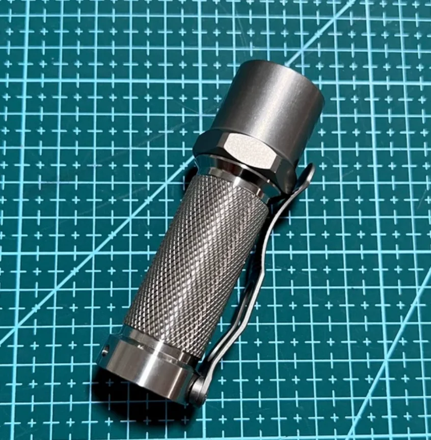 Used EDC Big Brother GIFT Titanium Alloy Flashlight Outdoor Tools Torch Lamp decompression toy