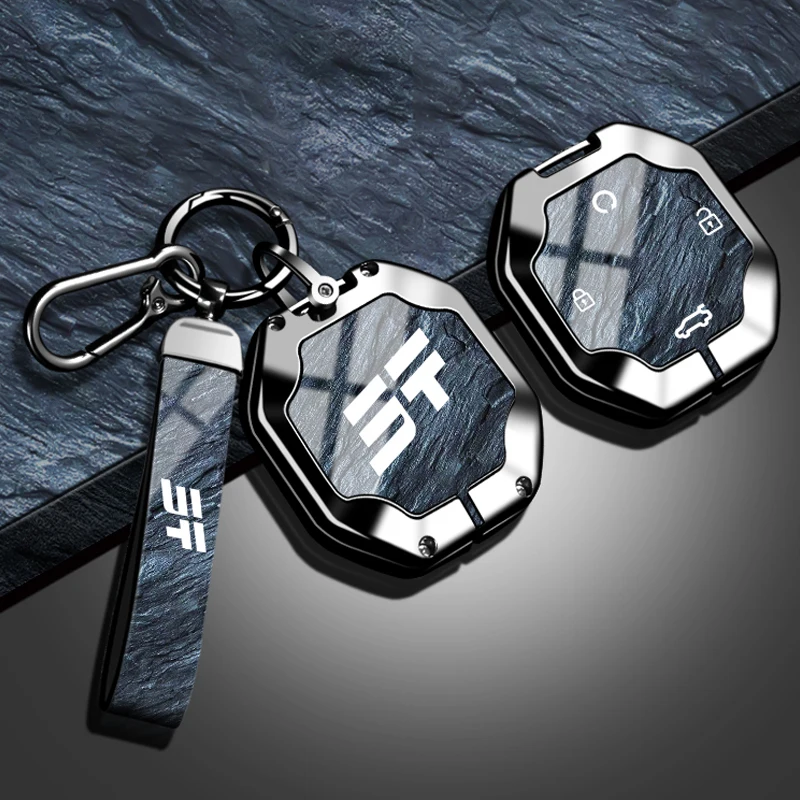 

Car Key Case for Chery Jetour T2 Traveler Traveller Pro 2023 2024 Remote Cover Shell Keychain Holder Fob Interior Accessories