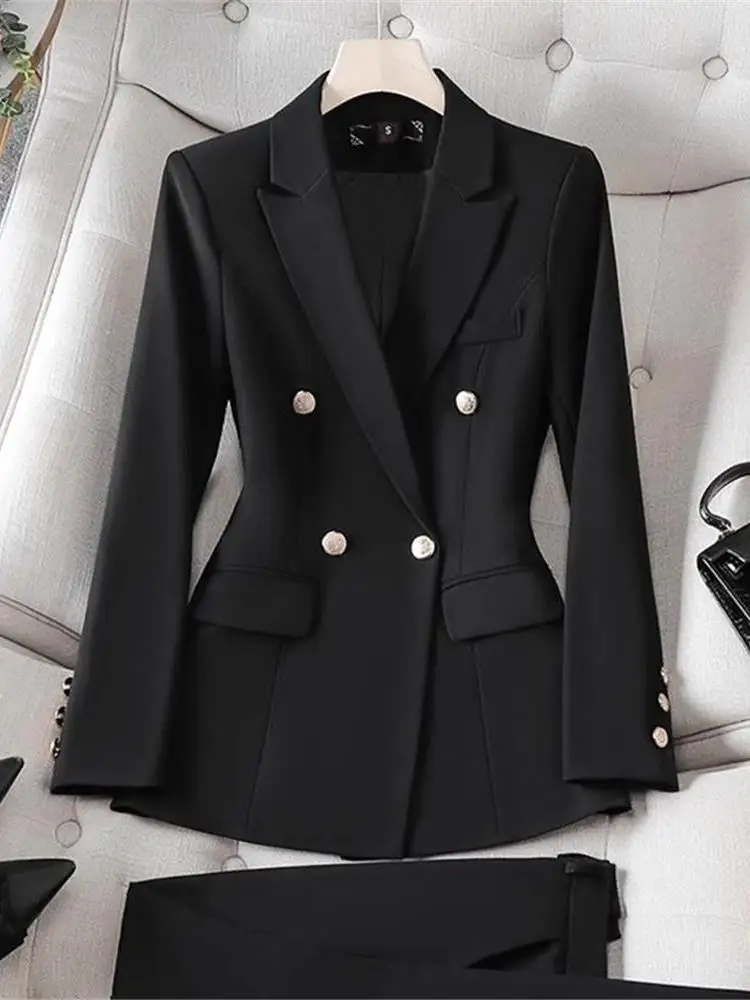 

Костюм Bla Jaet, женская деловая повседневная рабочая одежда Long Sve, двубортный костюм Cleanfit, весна-осень, новое поступление