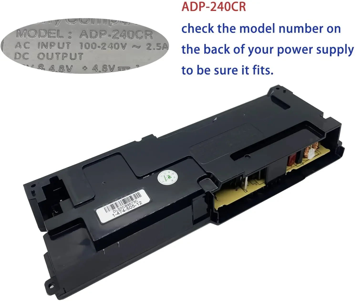 Power Supply ADP-240CR Internal Replacement for Sony Playstation 4 PS4 CUH-1115A(4-Pin)