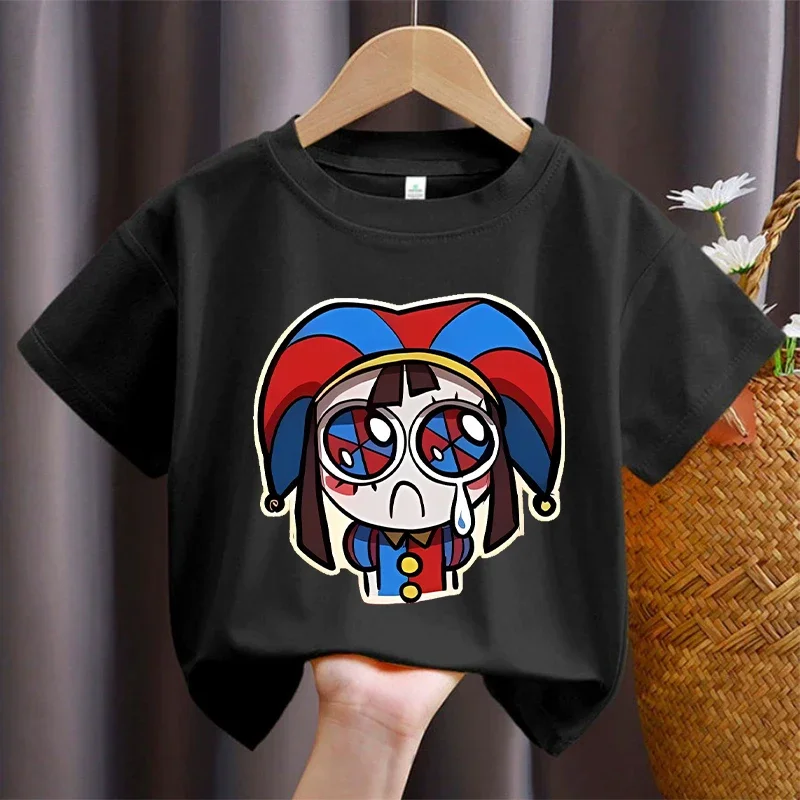 The Amazing Digital Circus Children T-Shirt Cartoon Printed T Shirts Boys Casual Sports Short Sleeves Tops Summer Kids Clothing