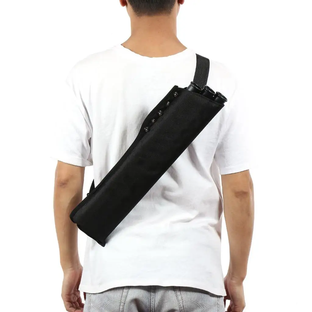 3 Tube Quiver Back Waist Shoulder Bag Holder Pouch for Hunting