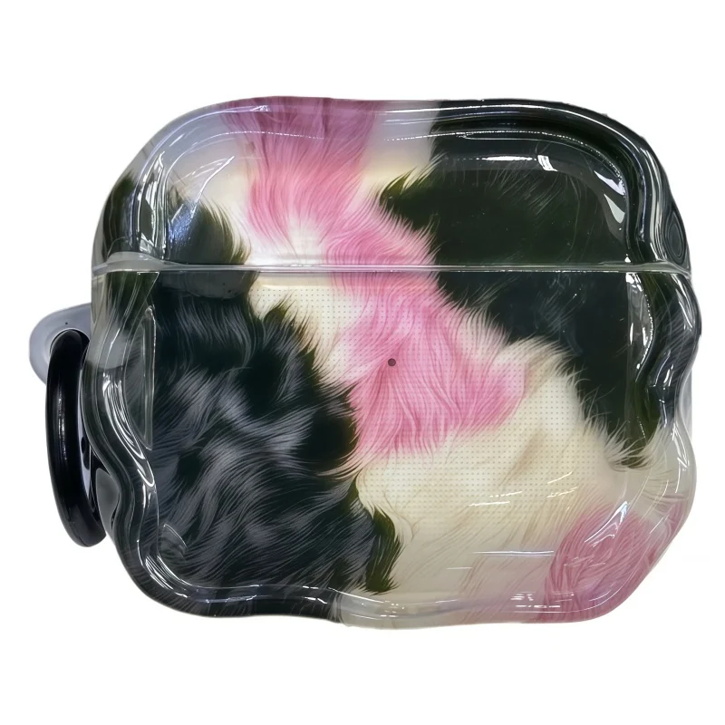 

Cow Pink Pattern Anti-fall Earphone Case with Ring For Airpods 1, 2, 3, 4, Pro, Pro2, Pro3
