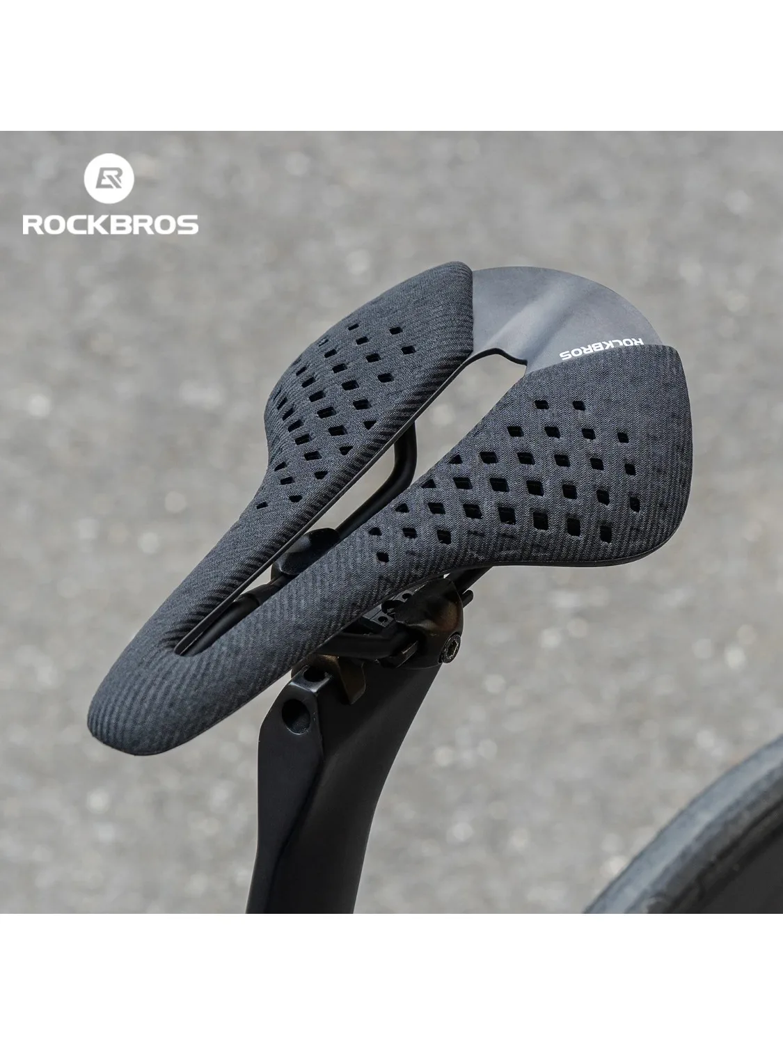 ROCKBROS – ergonomiczne siodełko rowerowe z wycięciami, przeznaczone do rowerów górskich i szosowych, wykonane z włókna węglowego, amortyzujące wstrząsy, lekkie i oddychające. — 2