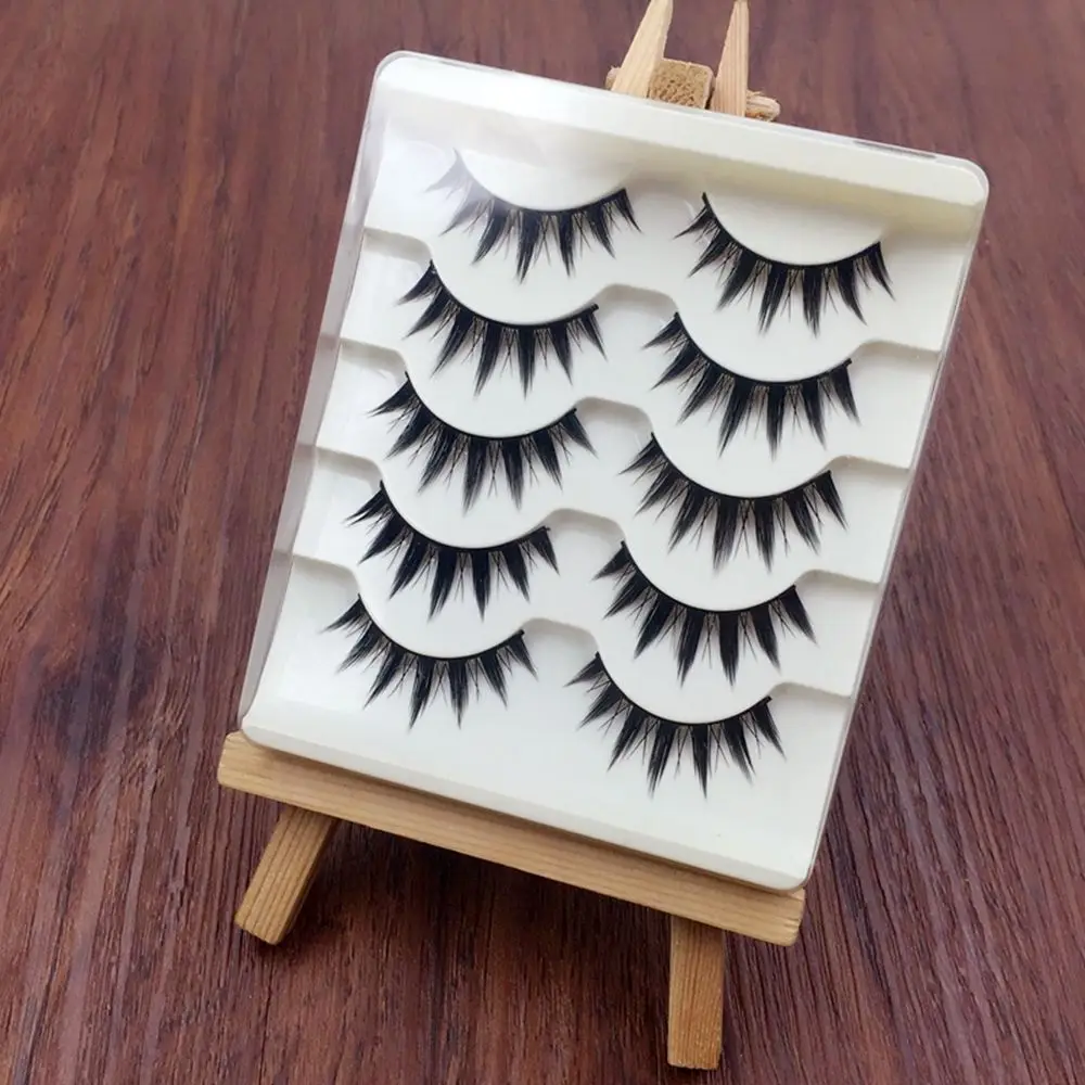 5 Paar Japanse Serieuze Make-Up Valse Wimpers Lange Dikke Wimperverlenging