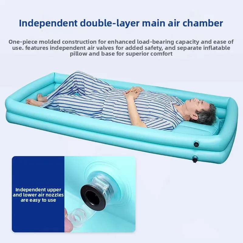 Portable Inflatable Bathtub for Elderly Bedridden Patients Foldable Medical Bed Bath Tub for Home Nursing Care