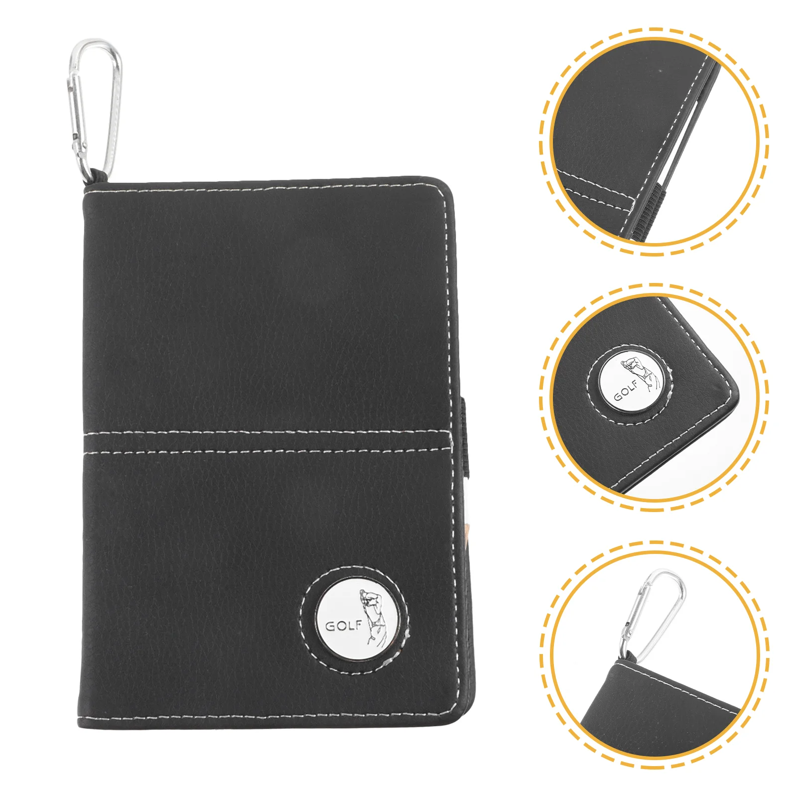 

Golf Scorebook Recording Notebook Keeping Notepad Portable Golfs Balls Scorecards Holder Pu
