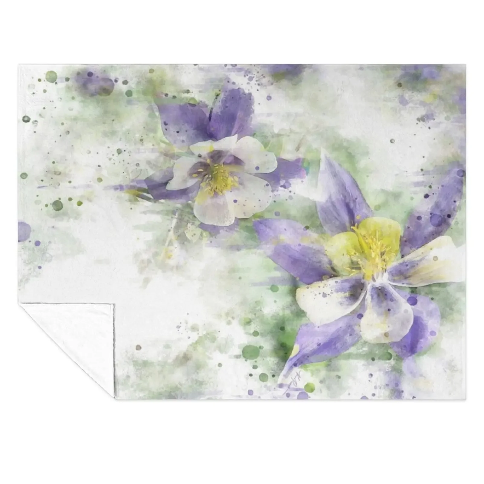 

Colorado Columbines Throw Blanket Plush Soft Plaid Furrys Polar Blankets