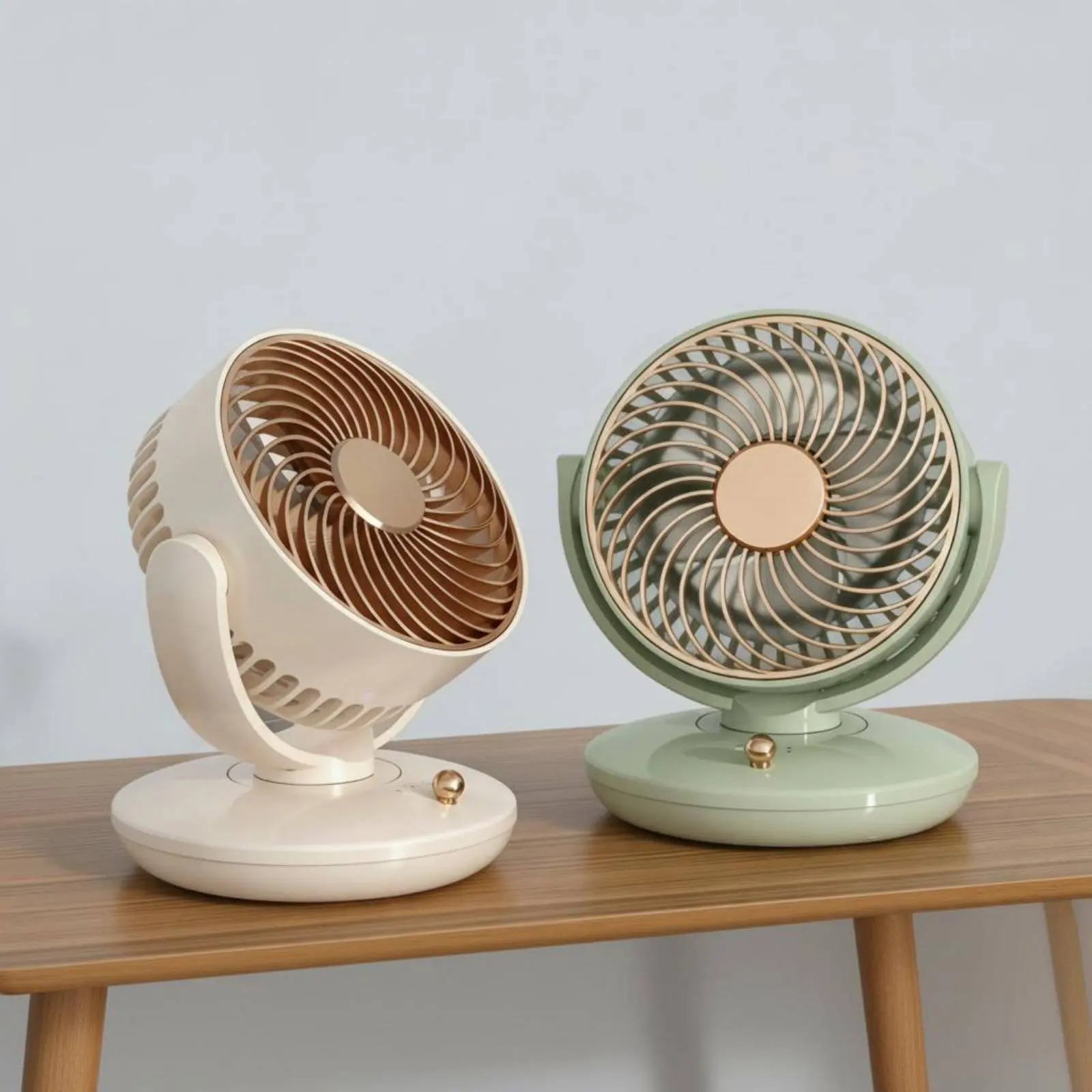 Mini Oscillating Fan Long Battery Life Portable Usb Fan Household Appliance 3 Speed Settings for Office, Study Room