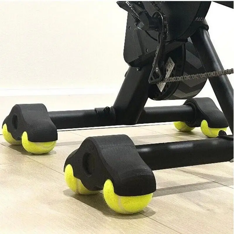 4X Tennis Ball Foot Pad Indoor Cycling Snap Rocker Feet Adapters Rocker Plate Feet For Smart Bike Trainer Home Workout Equipment