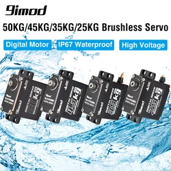 Servo 9imod sin escobillas para coche teledirigido, resistente al agua, 50KG, 45KG, 35KG, 25KG, 180 grados, engranaje de Metal Digital de aluminio