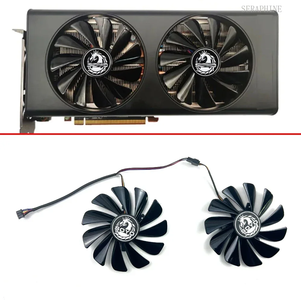 cooling fan 95MM 4PIN CF1010U12S RX 5700 GPU fan AMD SOYO Radeon RX5700 8G GDDR6 Graphics Card