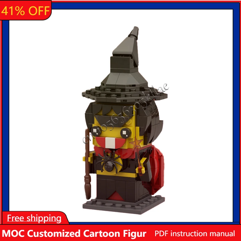 

192 шт. MOC персонажи фильмов, коллекционная серия, модель ведьмы Brickheadzes, сделай сам, креативная головоломка, фигурки животных на день рождения, игрушки, подарки