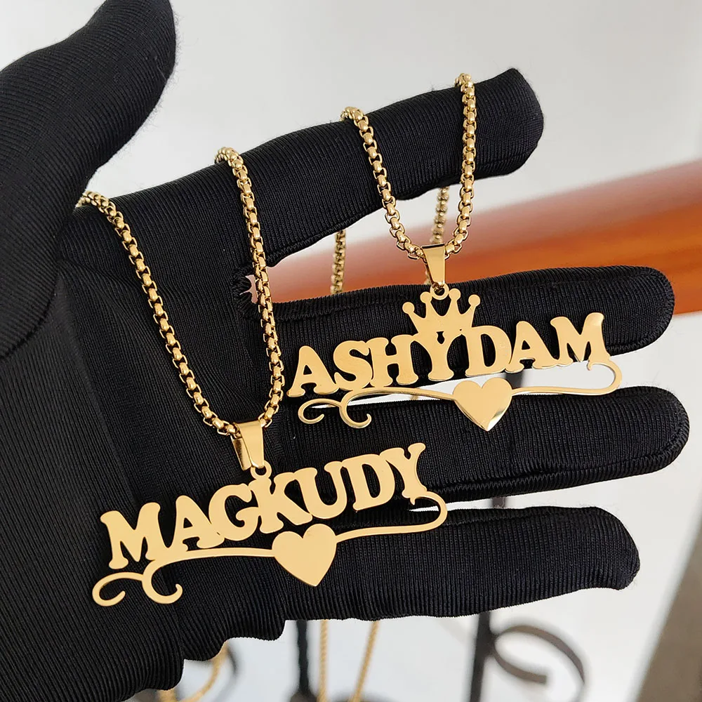 DHQH New Customized Different Styles of Name Necklaces And Personalized Letter/Logo Pendants Christmas Gift Factory Direct Sales