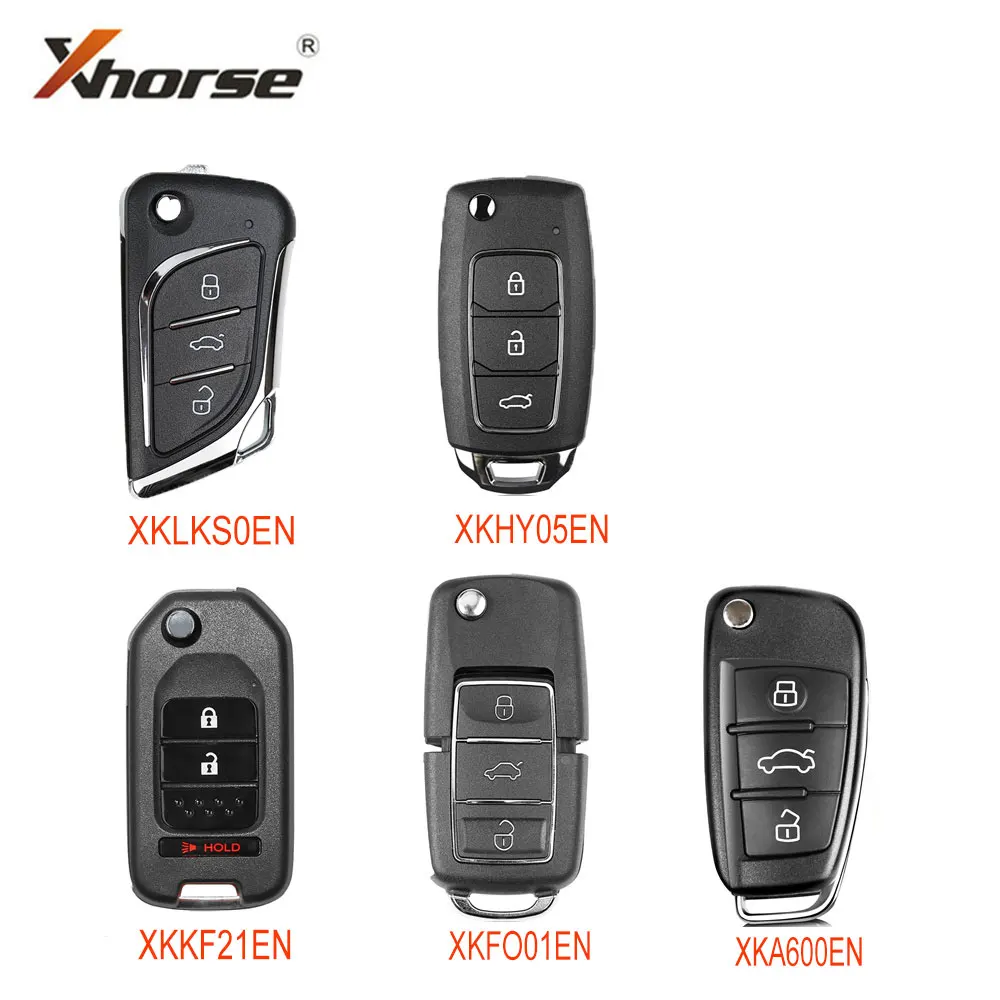 1pcs Xhorse Wired Remote Key 3 Buttons XKLKS0EN/XKHY05EN/XKHO02EN/XKB506EN/XKA600EN Universal Car Remote Key for VVDI Key Tool