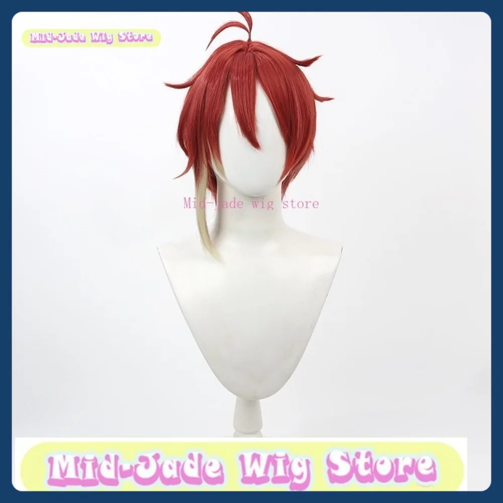 شيطان والقط الأسود Fiennes كوس شعر مستعار نمط فروة الرأس تدريجيا أنيمي لعبة لعب الأدوار الشعر الاصطناعية هالوين ملابس تنكرية للحفلات الدعائم