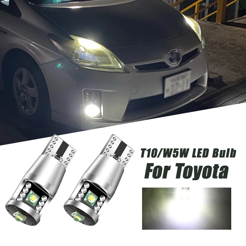 2pcs LED Clearance Light Lamp Bulb W5W T10 194 Canbus For Toyota Rav4 Verso Yaris Vitz Avensis T22 T25 T27 Land Cruiser 100 200