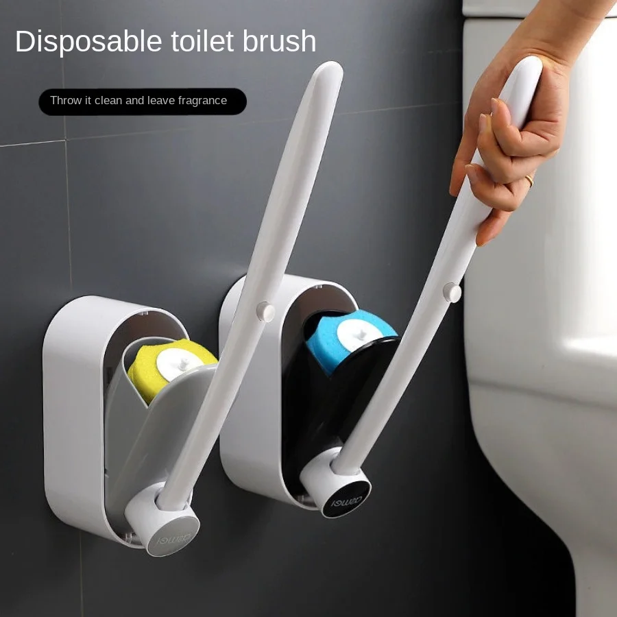 Disposable Toilet Brush Wholesale Set Toilet No Dead Corner Long Handle Household Toilet Cleaning Brush Replacement Head