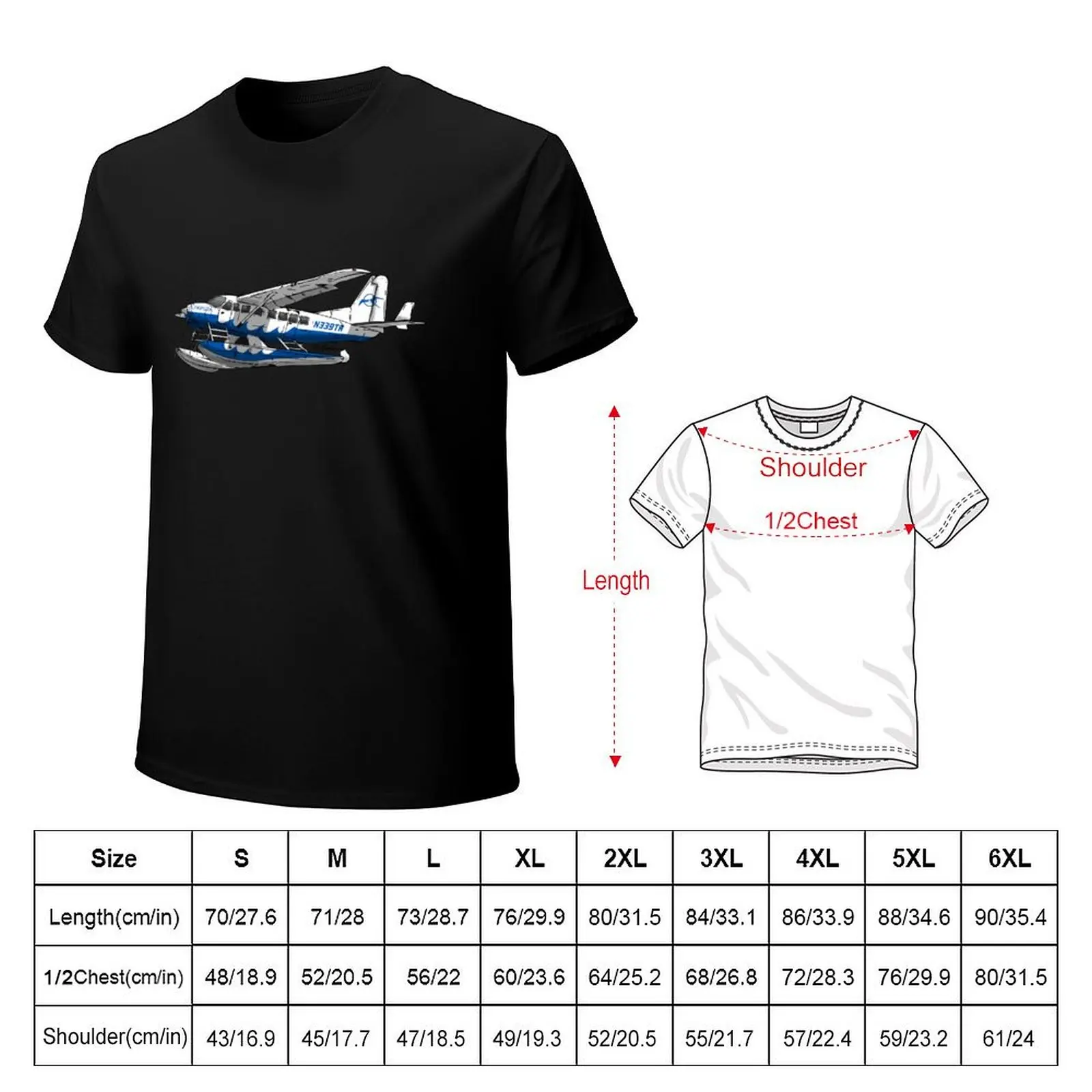 Cessna 208 Grand Caravan on Floats T-Shirt Lightweight Print T-Shirt