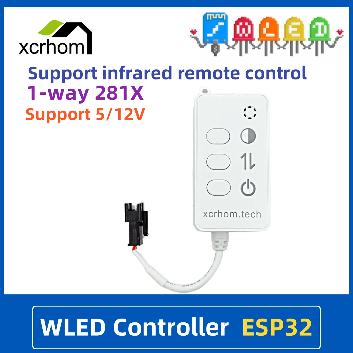 WLED Controller ESP32 Mini LED Controller RGB IC Digital With Mic Sound Mode Dynamic WS2811 WS2812 WS2812b SK6812 WS2815