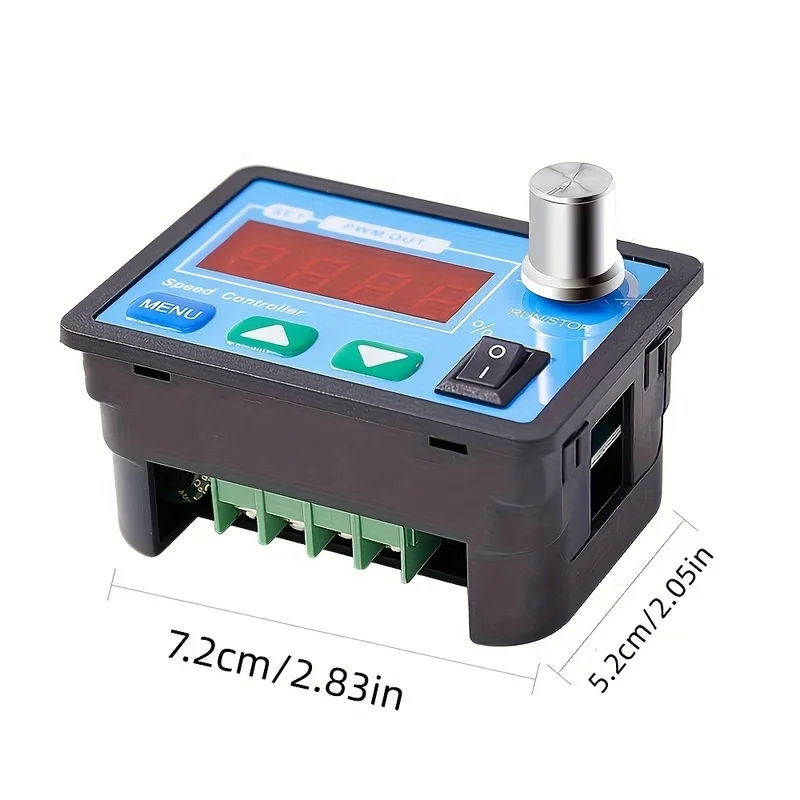 DC 6-55V 30A PWM DC Motor Governor Controller Motor Driver Speed Meter with Button+Knob Speed Control 12V 24V 36V 48V