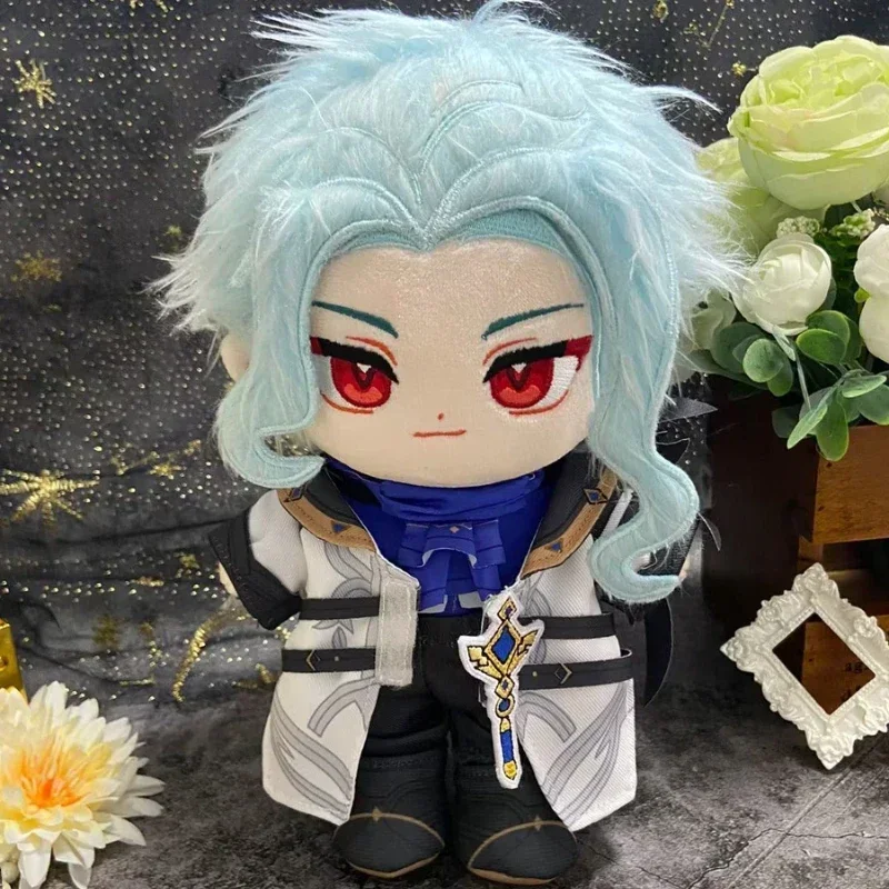 20cm Anime Game Genshin Impact Fatui Dottore Kawaii Cosplay Plushies Doll Dress Up Clothing Plush DIY Fans Collection Toy Gifts