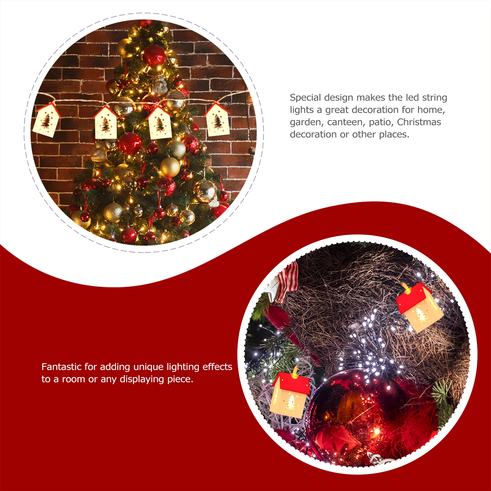 

1Pcs LED Light String Christmas Shape Operated 3m Party Lamp String Decor Garden Indoor Lighting