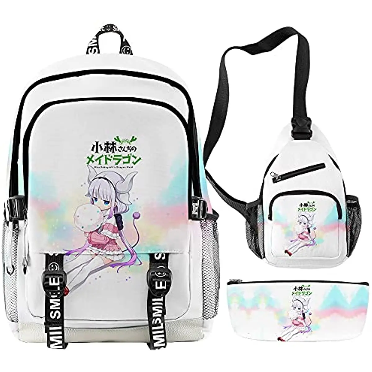 

Miss Kobayashi's Dragon Maid Merch Backpack Oxford School Bag Teenager Child Bag Travel Backpack