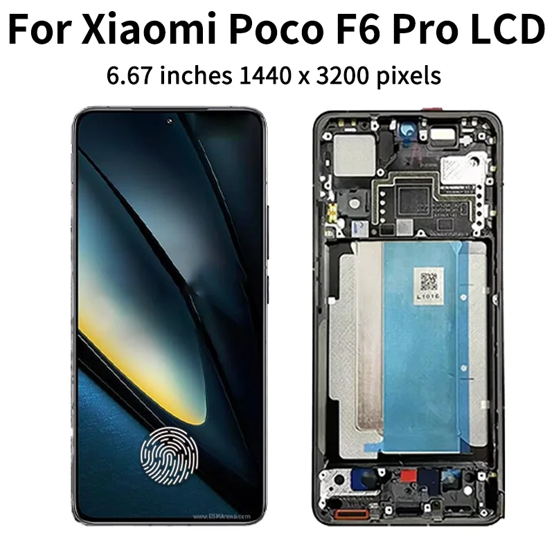 6.67'' AMOLED For Xiaomi POCO F6 Pro LCD Display Touch Screen