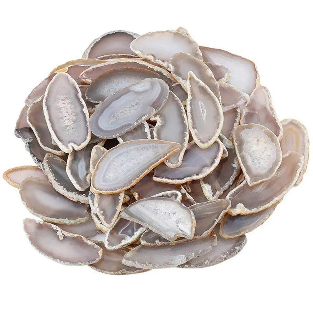 

Natural Agate Geode Slice Stone Reiki Stone Home Decoration Quartz Pendant DIY Jewelry Accessories