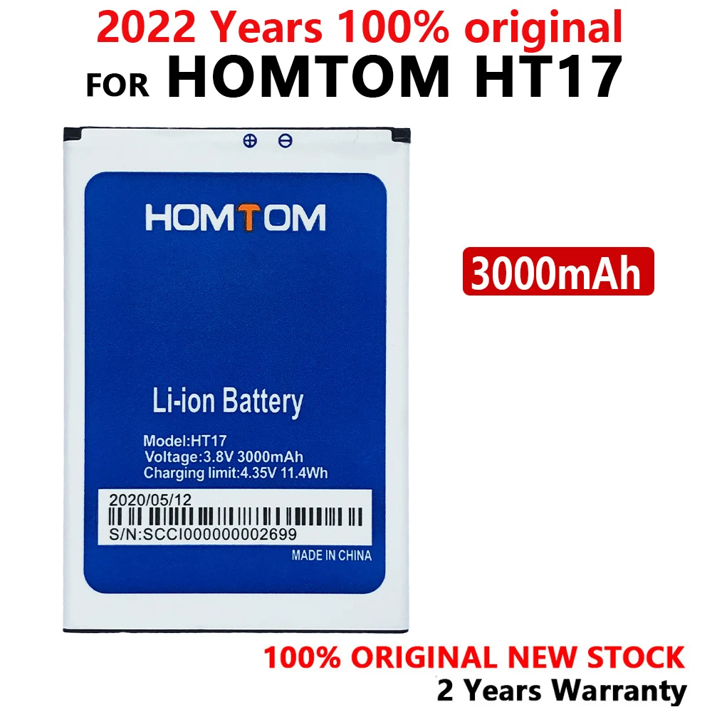 

New 100% Original 3000mAh HT17 Battery For HOMTOM HT17 / HT17 PRO Backup Phone High Quality Batteries With Tracking Number