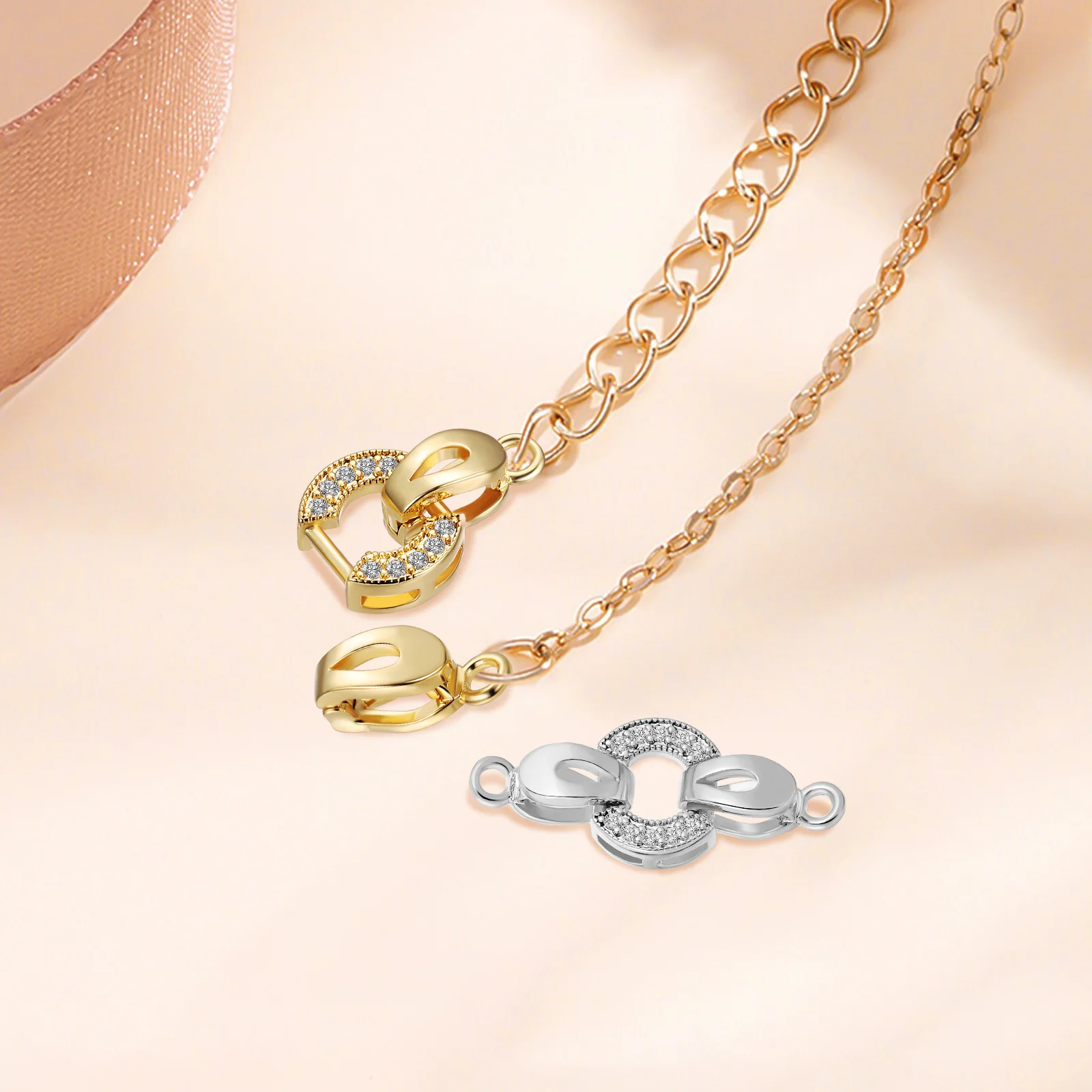 

4 Pcs Durable Copper Jewelry Clasps And Closures For DIY Necklace And Bracelet Making