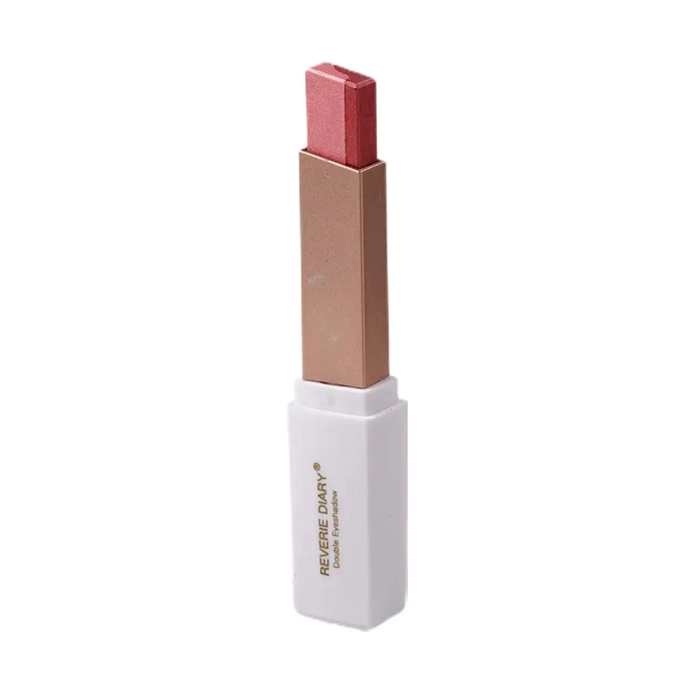 Profissional 2 em 1 cor dupla gradiente veludo sombra à prova dwaterproof água sombra shimmer maquiagem vara maquiagem olho duradouro e7x2