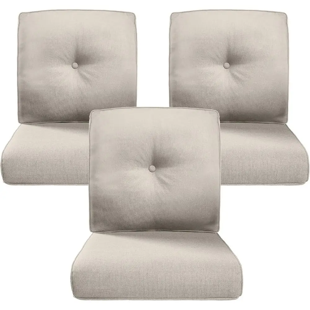 

Thick Outdoor Cushion Set - 22x24 Beige, 28D Sponge Filling, Spill-Resistant for Patio Furniture & Swings