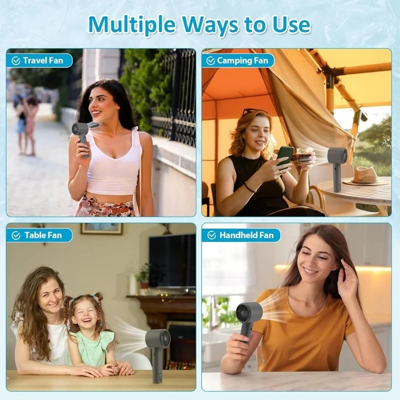 NEW Handheld mini fan, powerful 400mAh wind speed, convenient USB charging, suitable for travel, outdoor activities, and summer image 5