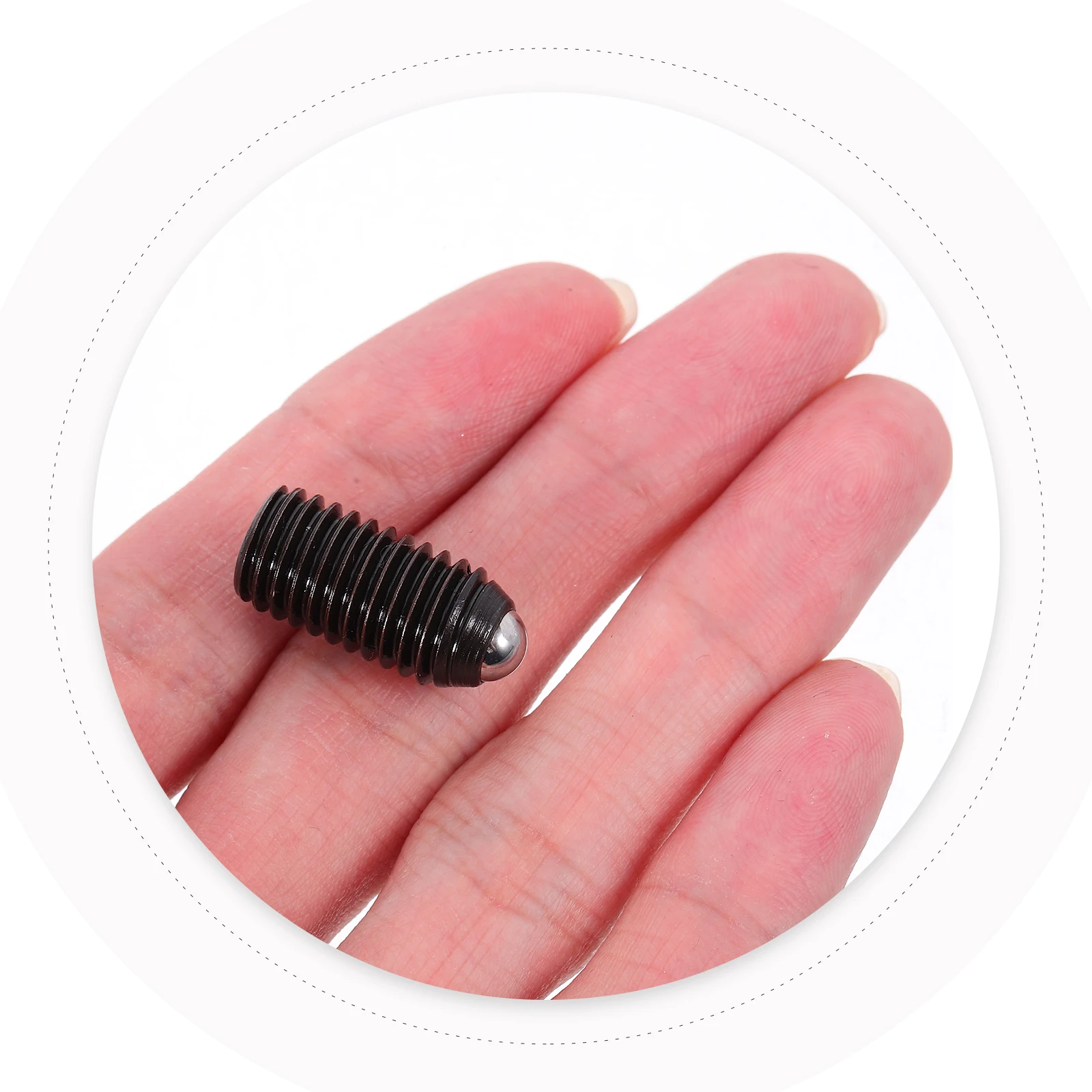 

10pcs Spring Ball Plunger Screws Carbon Steel Socket Grub Firm Wear Resistant Home Office Vehicle Small Screw Set