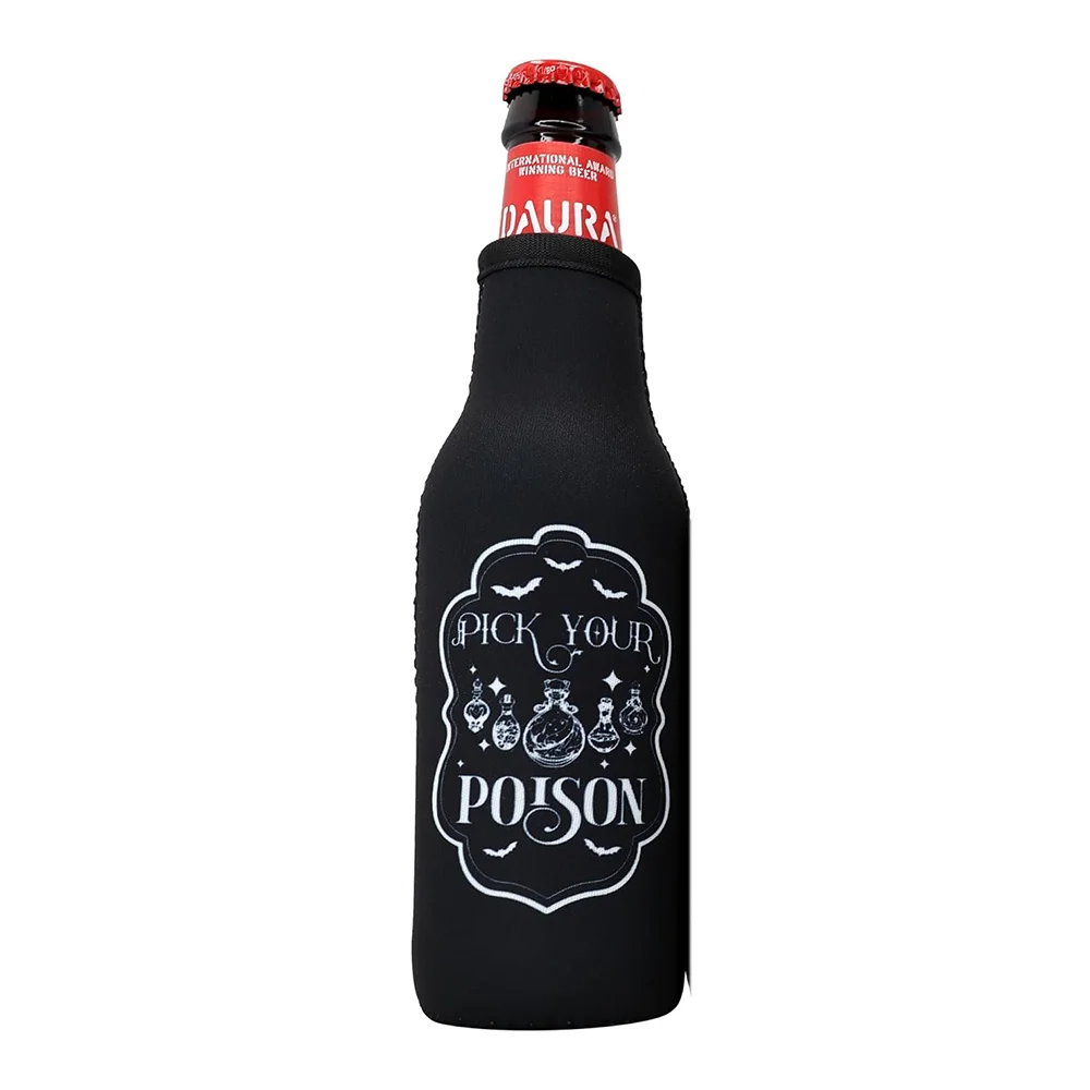 Halloween Gothic Witchy Insulated Bottle Cooler Sleeve for Women Goth Beach Accessories for Vacation Halloween Party Supplies