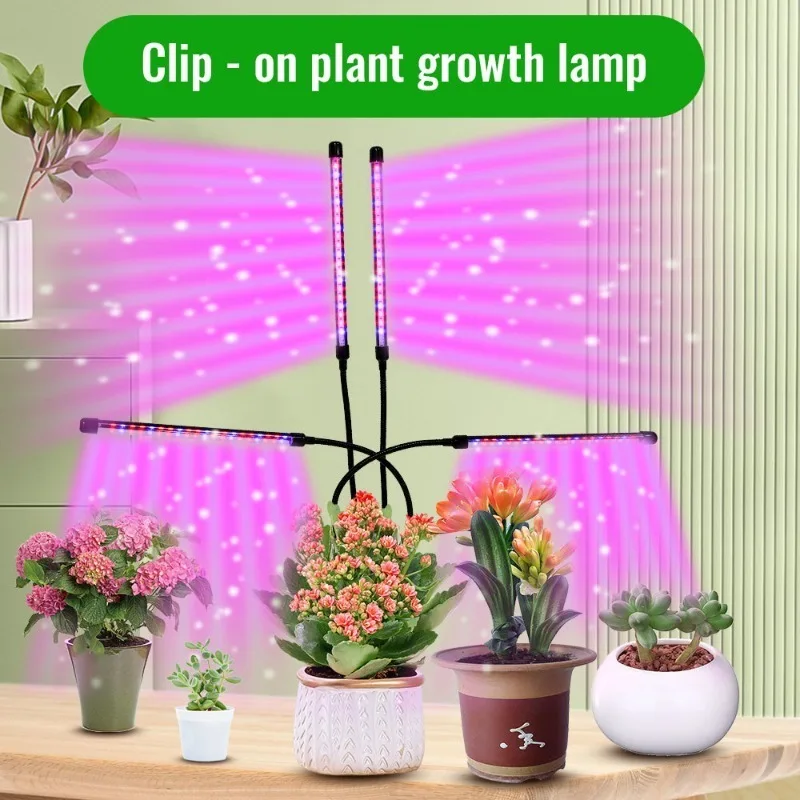 LED Plant Growth Light Full Spectrum with 10 Levels Adjustable Brightness 3H/9H/12H Timed Indoor Garden Vegetable Growth Light